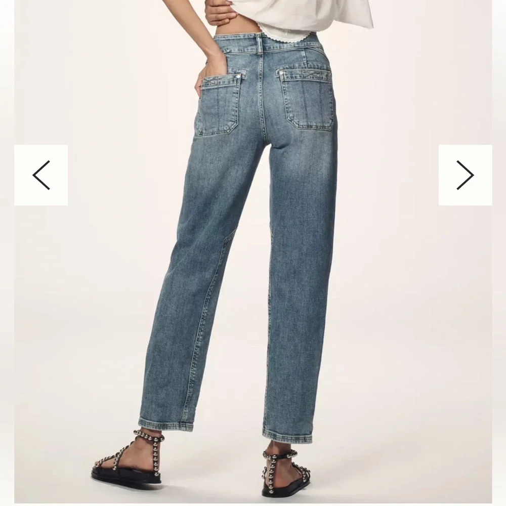 Pilcro x Anthropologie Light Blue The Wanderer Relaxed Fit Jeans Size 29 Denim - Picture 3 of 10